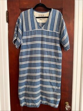 Ace & Jig Blue and White Striped Short Sleeve Dress